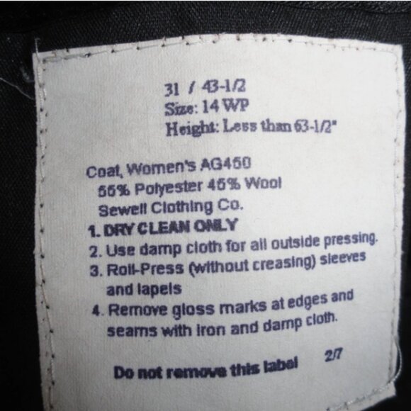 U.S. ARMY SERVICE WOMENS sz14WP UNIFORM DRESS BLUE ASU OFFICER JACKET JM 303 - Picture 12 of 16